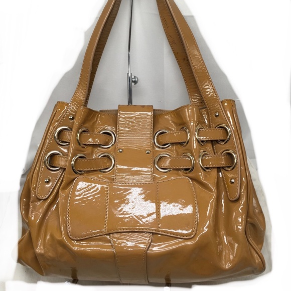 Jimmy Choo Patent Leather Hobo Shoulder Handbag ✅Offers Welcome - Picture 13 of 16